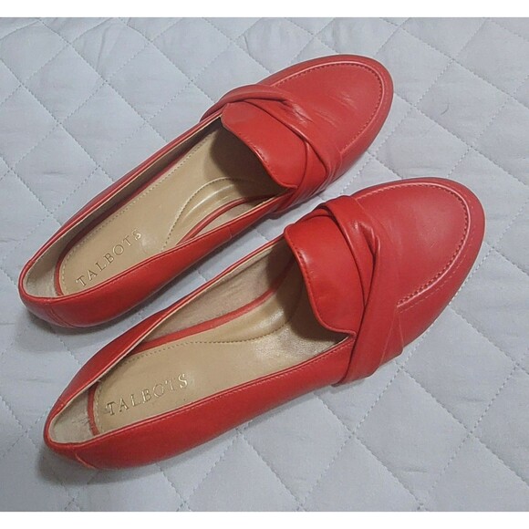 Talbots Shoes Loafers Women's 9M,Red Excellent Condition, Comfort. - Picture 2 of 9